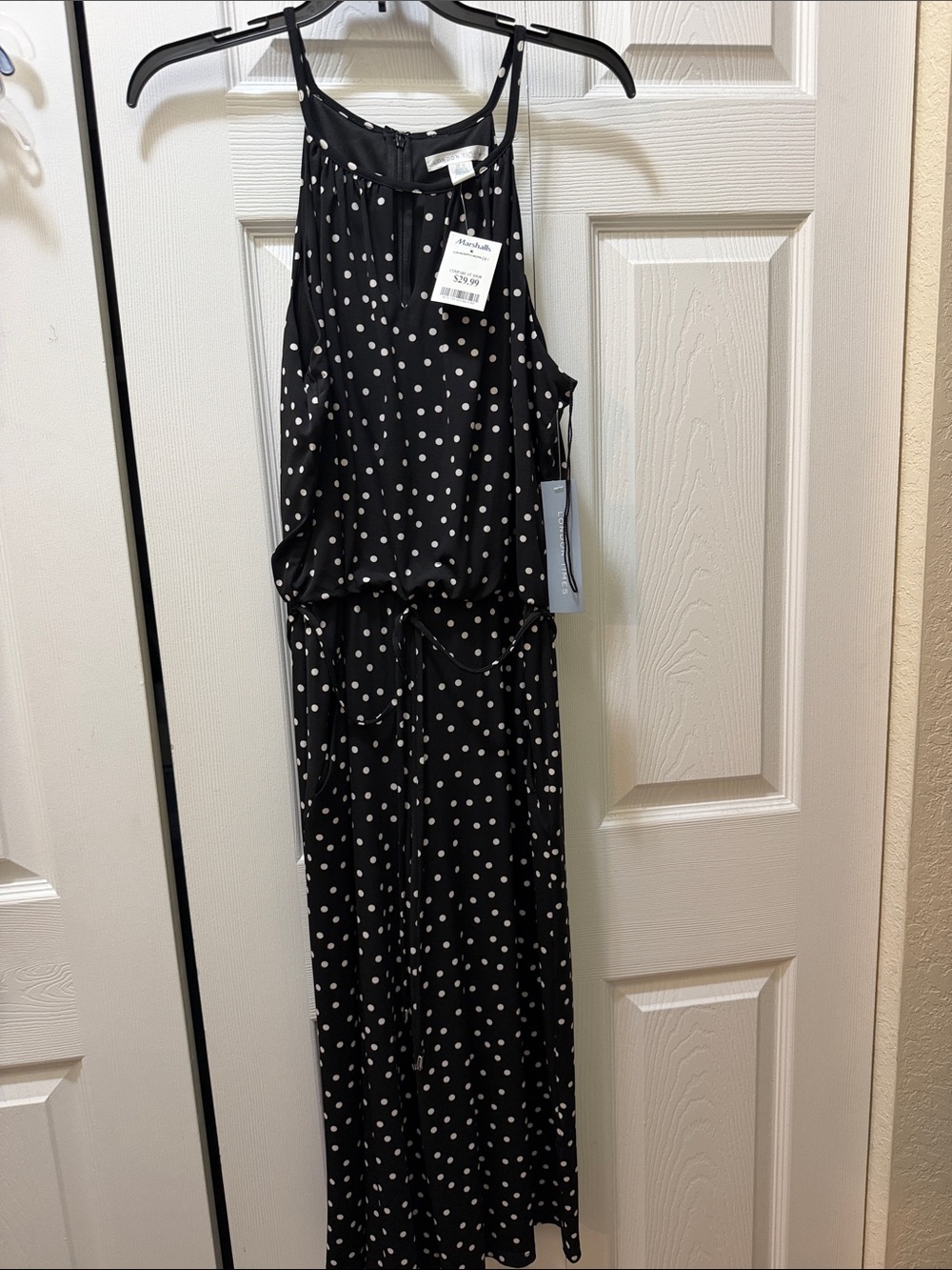 Black Polka Dot Maxi romper